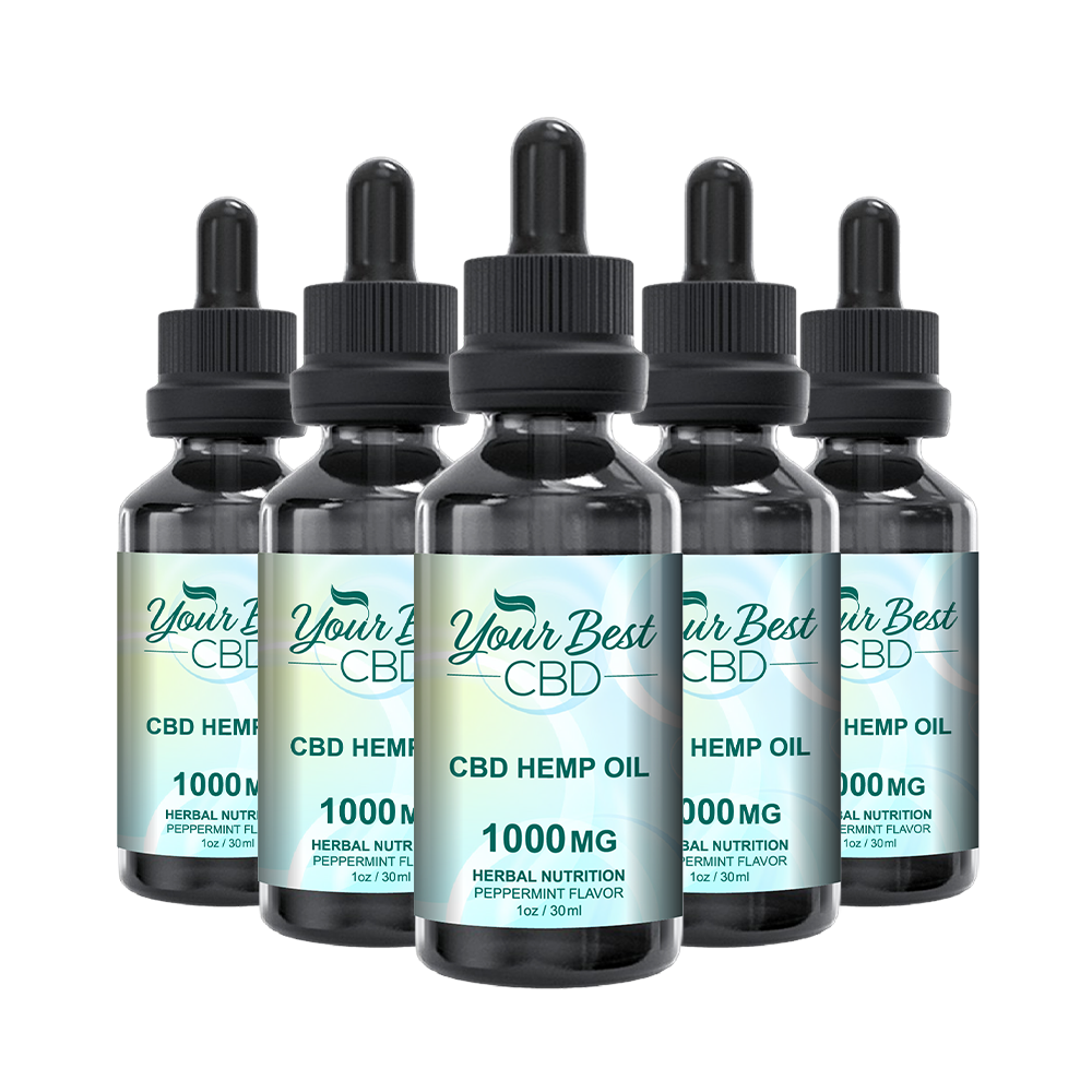 CBD 1000mg Oil 5 Bottle